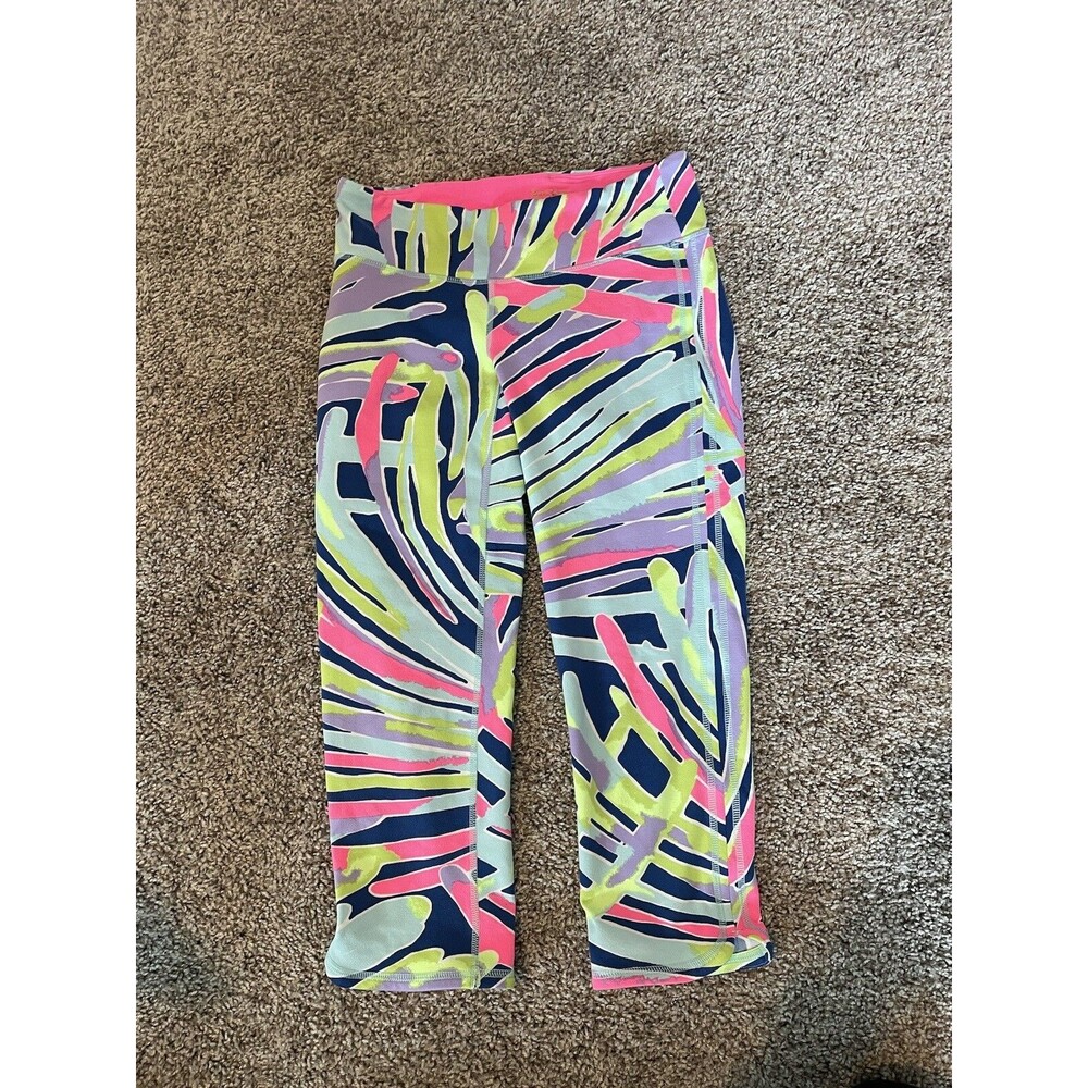 Lilly Pulitzer Luxletic Weekender High Rise Crop Leggings Small Sea Dreamin